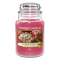 Yankee Candle Peppermint Pinwheels candela di cera Rotondo Rosso 1 pz