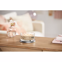 Yankee Candle Amber & Sandalwood candela di cera Rotondo Ambra, Caramello, Cardamomo, Legno di cedro, Lavanda, Patchouli, Pepe, Legno di Sandalo, Fava tonka, Vaniglia Marrone 1 pz