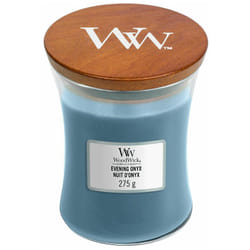 Woodwick - candela clessidra media medium jar evening onyx