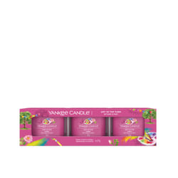 Yankee Candle Art In The Park candela di cera Cilindro Mela, Floreale Rosa 3 pz