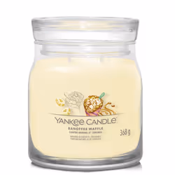 Yankee Candle Banoffee Waffle, Rotondo, Giallo, Banana, Caramello, Cioccolato, 50 h, 1 pz