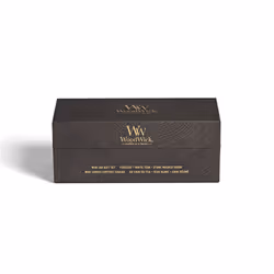 WoodWick Mini Jar Woody Giftset candela di cera Cilindro Legnoso Marrone, Bianco 3 pz - Vista aggiuntiva 3