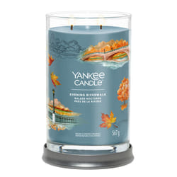 Yankee Candle Evening Riverwalk Signature Large Tumbler candela di cera Rotondo Legnoso Ciano 1 pz