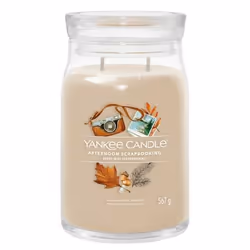 Yankee Candle Afternoon scrapbooking, Rotondo, Beige, Ambra, Mela, Bergamotto, CEDAR, Eucalipto, Zenzero, Pelle, Limone, Musc ...