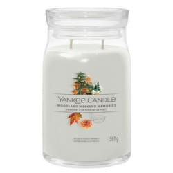 Yankee Candle 1759274E candela di cera Rotondo Ambra, Bergamotto, Cocco, Giacinto, Moss, Arancione, Pera, Legno di Sandalo, Vaniglia Bianco 1 pz