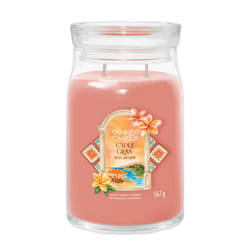Yankee Candle Capri Glow candela di cera Rotondo Arancione, Trasparente 1 pz