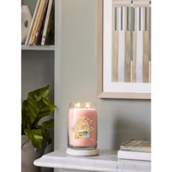 Yankee Candle Capri Glow candela di cera Rotondo Arancione, Trasparente 1 pz