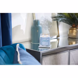 Yankee Candle Azure Sky candela di cera Rotondo Blu, Trasparente 1 pz