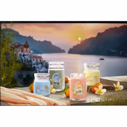 Yankee Candle Azure Sky candela di cera Rotondo Blu, Trasparente 1 pz - Vista aggiuntiva 4