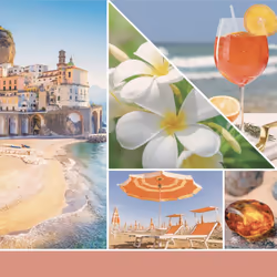 Yankee Candle Capri Glow candela di cera Rotondo Agrume, Frangipani Arancione, Trasparente 1 pz