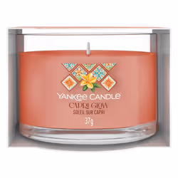 Yankee Candle Capri Glow candela di cera Rotondo Agrume, Frangipani Arancione, Trasparente 1 pz