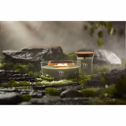 WoodWick Ethereal Haze candela di cera Rotondo Verde chiaro 1 pz
