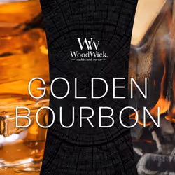 WoodWick Golden Bourbon candela di cera Altro Trasparente, Legno, Giallo 1 pz - Vista aggiuntiva 2