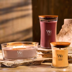 WoodWick Patchouli Creme candela di cera Altro Marrone, Trasparente, Legno 1 pz - Vista aggiuntiva 4