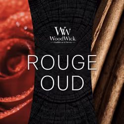 WoodWick Rouge Oud candela di cera Altro Rosso, Trasparente, Legno 1 pz - Vista aggiuntiva 2