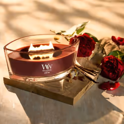 WoodWick Rouge Oud candela di cera Altro Rosso, Trasparente, Legno 1 pz - Vista aggiuntiva 3