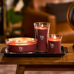 WoodWick Rouge Oud candela di cera Altro Rosso, Trasparente, Legno 1 pz - Vista aggiuntiva 4