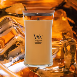 WoodWick Golden Bourbon candela di cera Altro Trasparente, Legno, Giallo 1 pz - Vista aggiuntiva 3