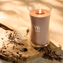WoodWick Patchouli Creme candela di cera Altro Marrone, Trasparente, Legno 1 pz - Vista aggiuntiva 4