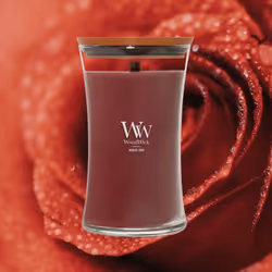 WoodWick Rouge Oud candela di cera Altro Rosso, Trasparente, Legno 1 pz - Vista aggiuntiva 3