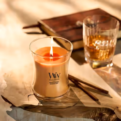WoodWick Golden Bourbon candela di cera Altro Trasparente, Legno, Giallo 1 pz - Vista aggiuntiva 4