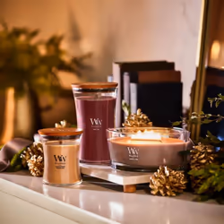 WoodWick Golden Bourbon candela di cera Altro Trasparente, Legno, Giallo 1 pz - Vista aggiuntiva 7
