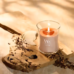 WoodWick Patchouli Creme candela di cera Altro Marrone, Trasparente, Legno 1 pz - Vista aggiuntiva 3