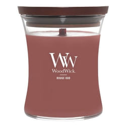 WoodWick Rouge Oud candela di cera Altro Rosso, Trasparente, Legno 1 pz