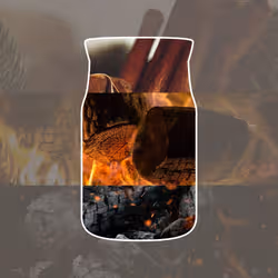Yankee Candle Crackling Embers candela di cera Cilindro Legnoso Grigio 1 pz - Vista aggiuntiva 3