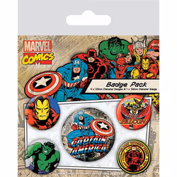Pyramid International BP80447, Rotondo, Multicolore, Marvel Comics, Unisex, 5 pz