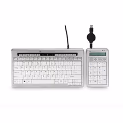 BakkerElkhuizen S-board 840 Numeric tastierino numerico PC USB Grigio chiaro, Bianco