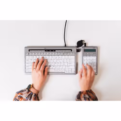 BakkerElkhuizen S-board 840 Numeric tastierino numerico PC USB Grigio chiaro, Bianco - Vista aggiuntiva 6