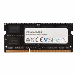 V7 8GB DDR3 PC3-10600 - 1333mhz SO DIMM Notebook Módulo de memoria - V7106008GBS, 8 GB, 1 x 8 GB, DDR3, 1333 MHz, 204-pin SO- ...