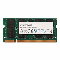 V7 2GB DDR2 PC2-4200 533Mhz SO DIMM Notebook Módulo de memoria - V742002GBS, 2 GB, 1 x 2 GB, DDR2, 533 MHz, 200-pin SO-DIMM, ...