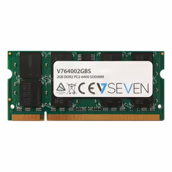 V7 2GB DDR2 PC2-6400 800Mhz SO DIMM Notebook Módulo de memoria - V764002GBS, 2 GB, 1 x 2 GB, DDR2, 800 MHz, 200-pin SO-DIMM, ...