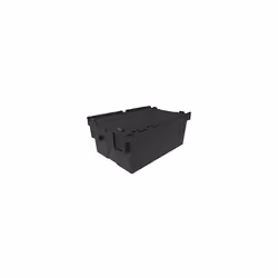Contenitore multiuso impilabile, lungh. x largh. x alt. 600 x 400 x 250 mm, nero. Fornitura = montato. Lunghezza = 600 mm. La ...