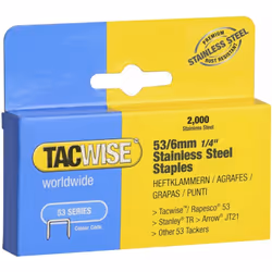 Descrizione Tacwise produce un'ampia varietà di punti metallici per molti tipi di attività di pinzatura come tappezzeria, ins ...