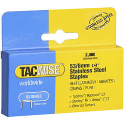 1270 Punti Metallici in Acciaio Inossidabile 53/10mm (2000), Argento, 10 mm - Tacwise