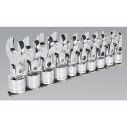 Sealey - S01043 - Set di chiavi metriche a forchetta con testa flessibile, 3/8'