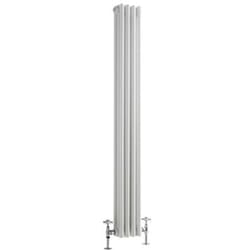 Regent - Radiatore Verticale Tradizionale a 3 Colonne 1500mm x 200mm Bianco - Hudson Reed