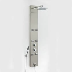 Pannello Doccia Multifunzione in Acciaio Inox Completo con Miscelatore Termostatico