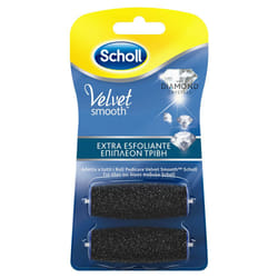 Scholl Velvet Smooth, 2 Ricariche Extra Esfolianti con Cristalli di Diamante pz Roller