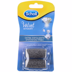 Scholl Velvet Smooth, 2 Ricariche Extra Esfolianti con Cristalli di Diamante pz Roller