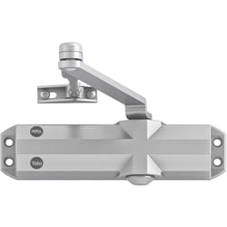 Yale - Chiudiporta aereo serie 4000 cod. 30-4000-0001-00-60-11 argento, braccio senza fermo