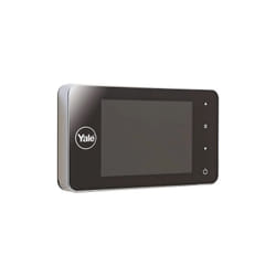 YALE Spioncino Elettronico Digitale Memory 45-4500-1440-00-6011, Argento, Visualizzazione dal Vivo, Angolo di Visione 105°, Registra, Campanello