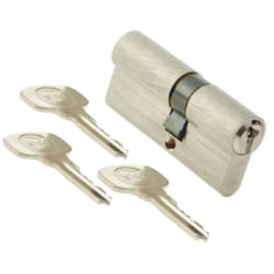 Yale - Cilindro serie 500 più 30x40 mm nichelato, 5 perni, 3 chiavi.