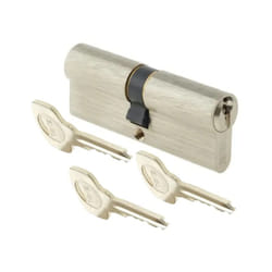 Yale - Cilindro serie 500 più 40x40 mm nichelato, 5 perni, 3 chiavi.
