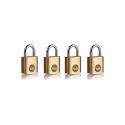 Yale Y110B/20/111/4, Lucchetto convenzionale, Blocco tasto, Ottone, Ottone, A forma di U, 4 pz