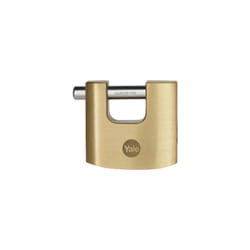 Yale - Lucchetto rettangolare in ottone di alta sicurezza Y114B/50/111/1, corpo 50mm, gancio in acciaio indurito, 3 chiavi