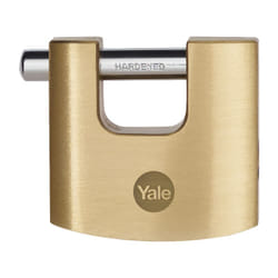 Yale - Lucchetto rettangolare in ottone di alta sicurezza Y114B/60/114/1, corpo 60mm, gancio in acciaio indurito, 3 chiavi